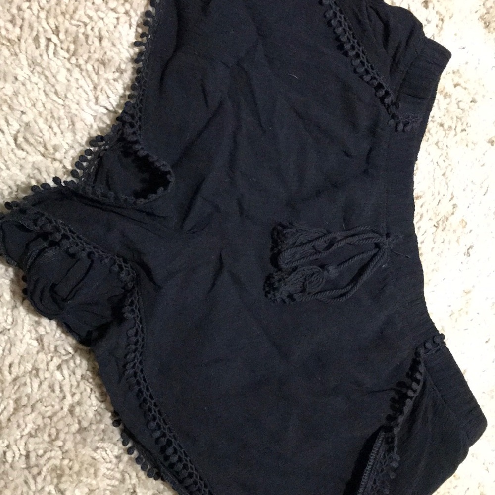 Black flowy shorts